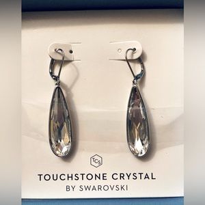 Touchstone Crystal Ice Navette Earrings